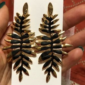 Black and Gold Earings by Express.